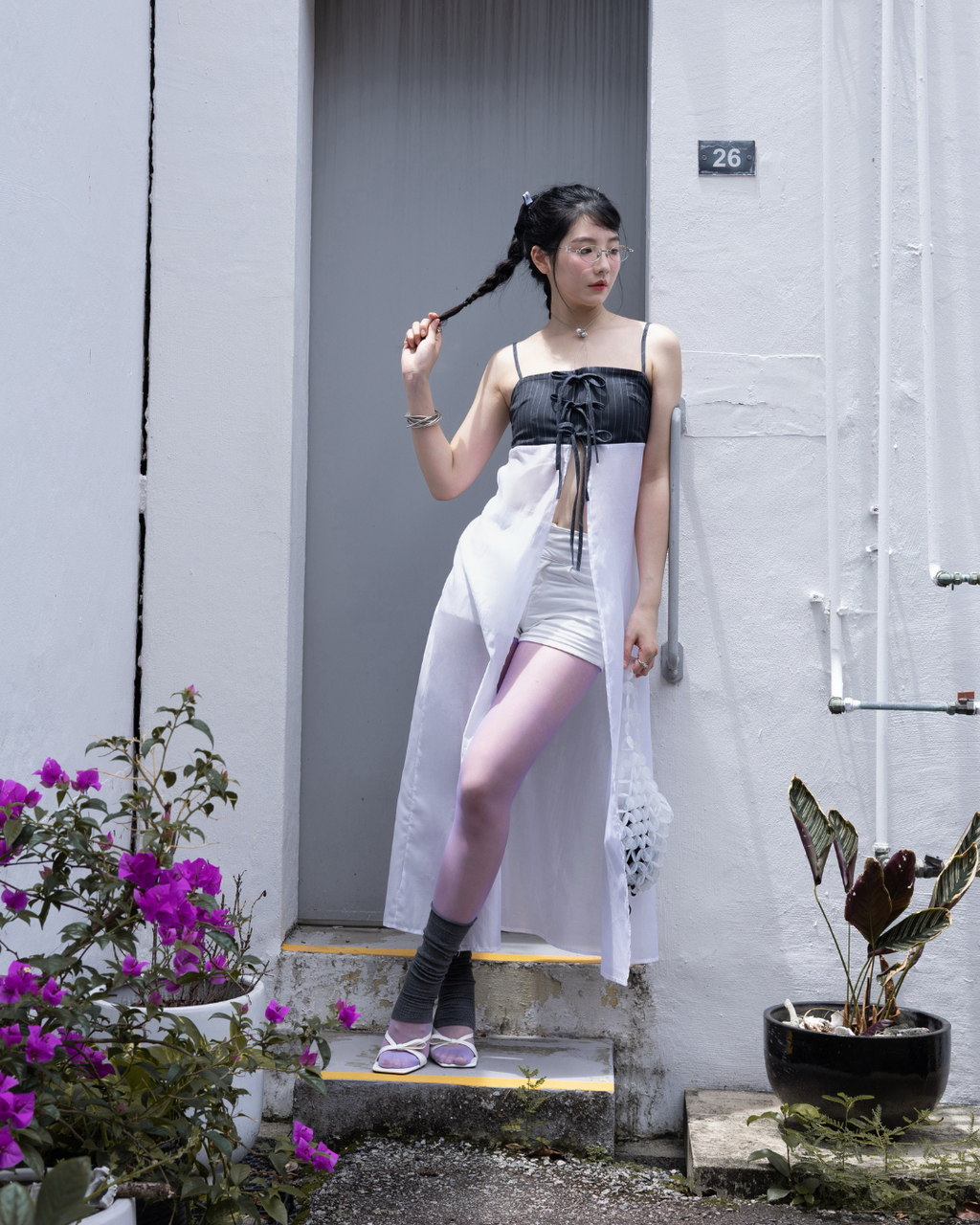 HAZE RIBBON LONGLINE TOP