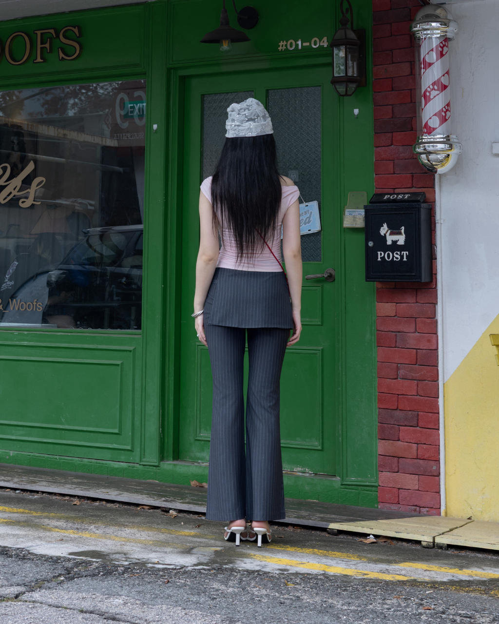 LUNA PINSTRIPE SKIRT PANTS